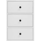 Slim Tall Bathroom Storage Cabinet with an Open Shelf, Three Drawers and a Cabinet