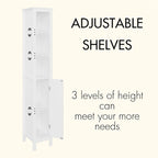 66.92 Tall Bathroom Storage Cabinet,1 Doors Freestanding Cabinet
