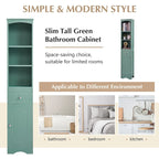 Tall Bathroom Cabinet Freestanding Storage Cabinet with Drawer - 13.4 in * 9.1 in * 66.9 in