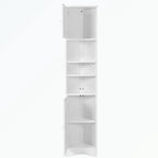 Tall Bathroom Storage Cabinet with Two Doors and Adjustable Shelves