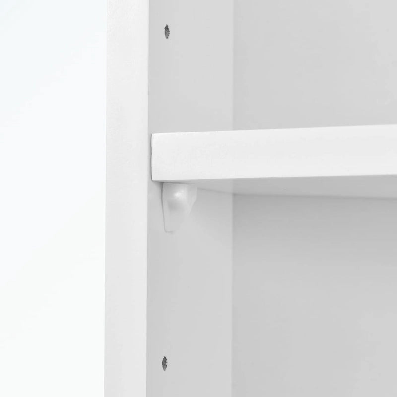 Tall Bathroom Storage Cabinet with Two Doors and Adjustable Shelves