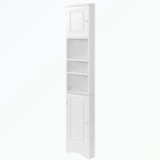 Tall Bathroom Storage Cabinet with Two Doors and Adjustable Shelves